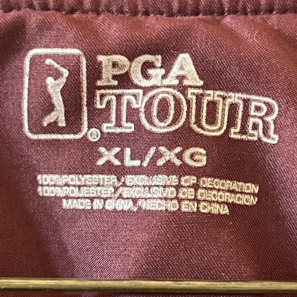 PGA TOUR Jacket Adult XL V-Neck Pullover Windbreaker Golf Coat Mens Purple Black - Picture 4 of 14